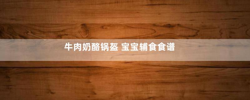 牛肉奶酪锅盔 宝宝辅食食谱